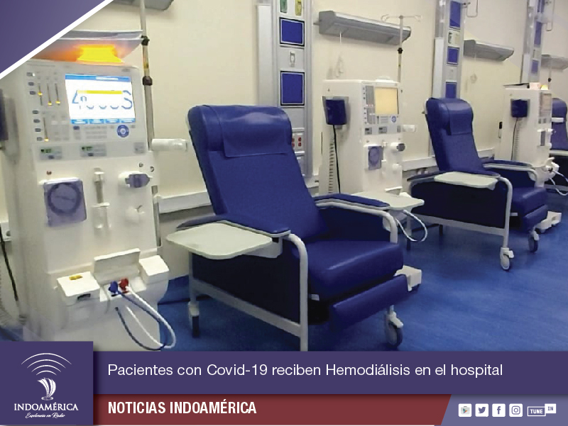 Pacientes COVID-19 reciben hemodiálisis en el Hospital de Ambato