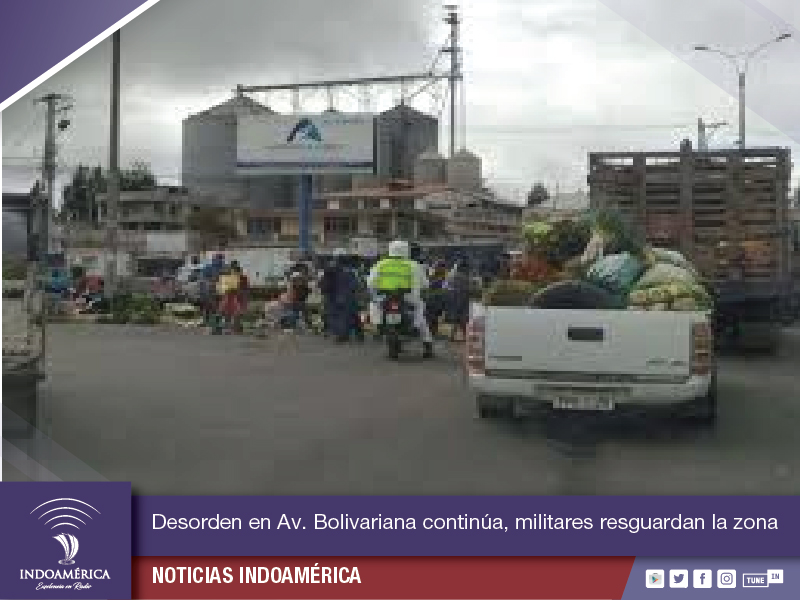 Desorden del comercio continúa en la Bolivariana, militares resguardan la zona