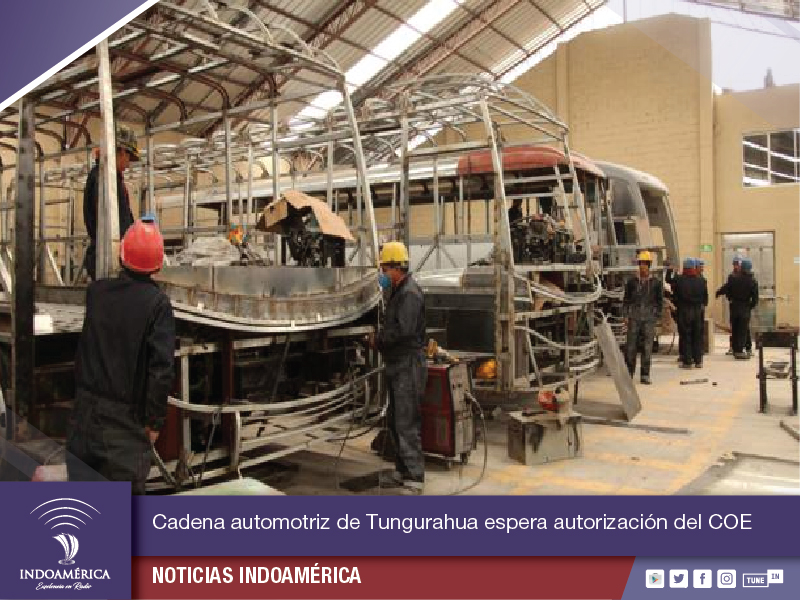 Cadena de Industria Automotriz de Tungurahua espera autorización del COE Nacional